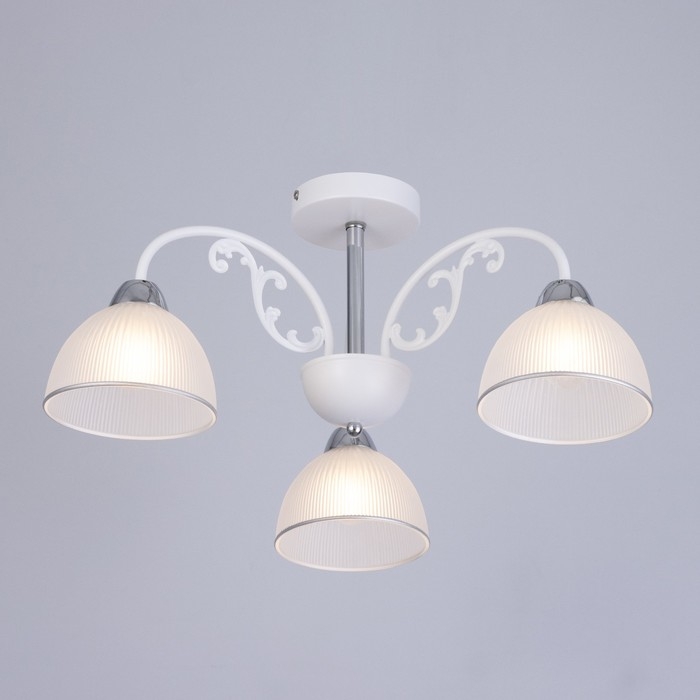 Люстра Люстра "Лаура" 3х60Вт Е27 Белый, хром 59х27х20см