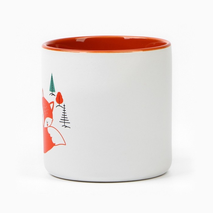 Кружка керамическая «Лисичка», 380 мл, цвет белый