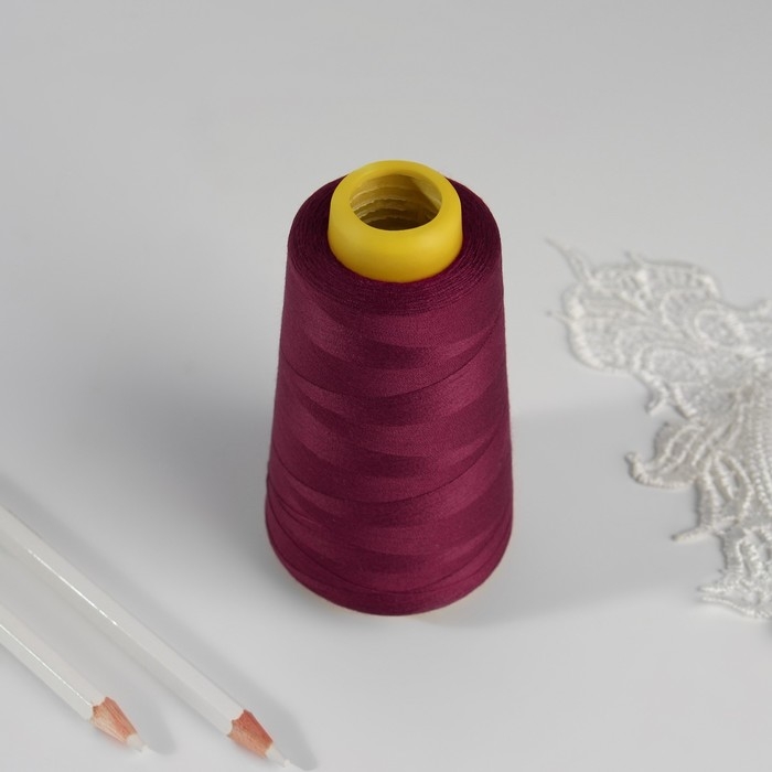 Нитки 40/2, 2700 м, цвет бордовый Нитки 40/2, 2700 м, цвет бордовый