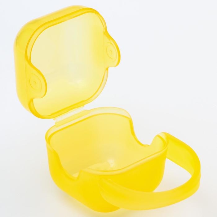 Контейнер для хранения и стерилизации детских сосок и пустышек, цвет желтый Контейнер для хранения и стерилизации детских сосок и пустышек, цвет желтый