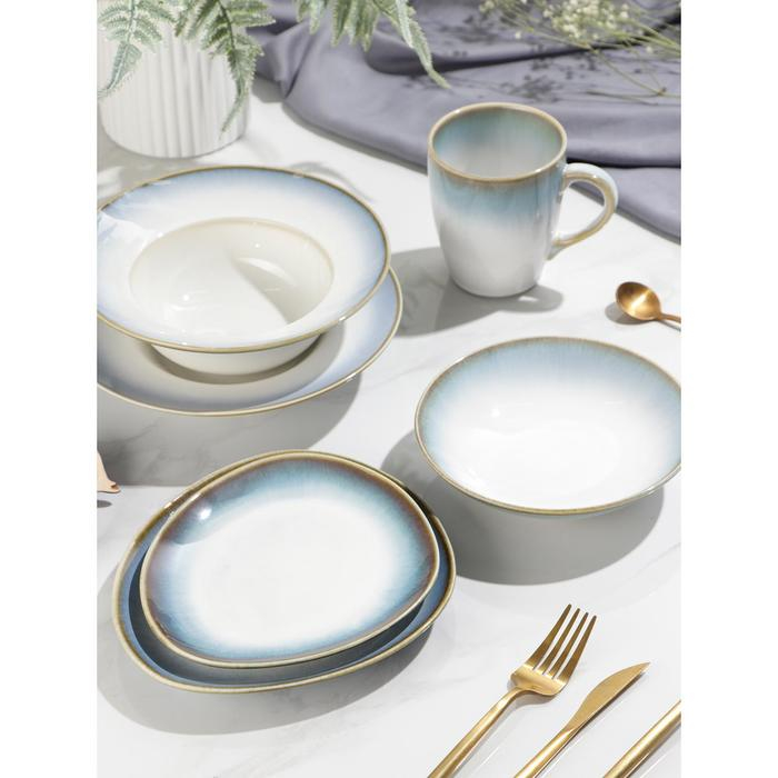 Кружка фарфоровая Magistro «Пэвэти», 350 мл, цвет голубой Кружка фарфоровая Magistro «Пэвэти», 350 мл, цвет голубой