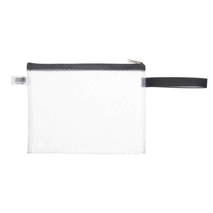 Папка-конверт на молнии формат А5, с ручкой, водоотталкивающая, 350 мкр, серый Папка-конверт на молнии формат А5, с ручкой, водоотталкивающая, 350 мкр, серый