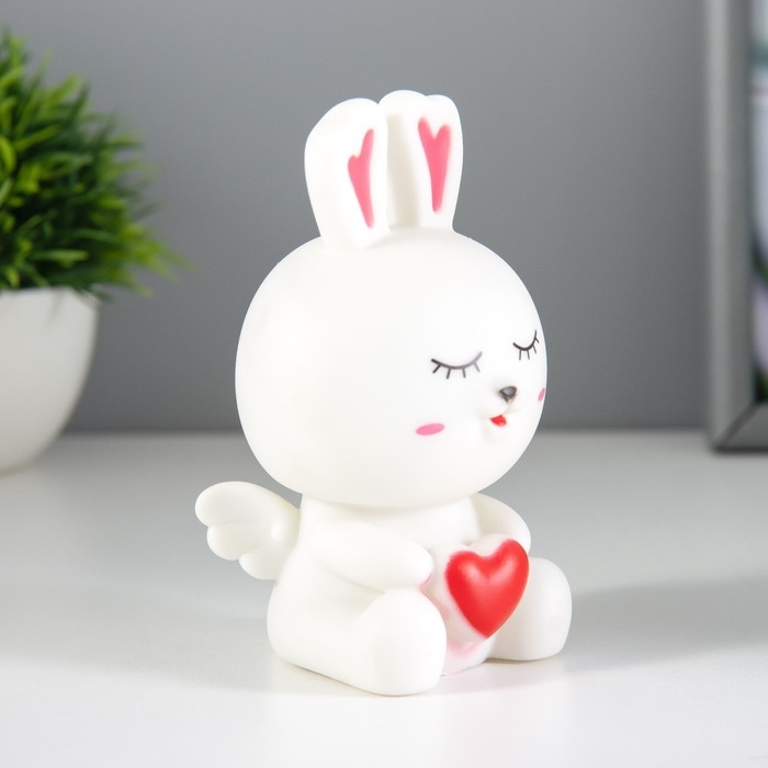 Ночник Ночник "Ангел зайка" LED 1Вт 3х LR44 белый 6х6,5х12см RISALUX