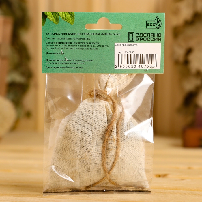 Запарка для бани натуральная Запарка для бани натуральная "Мята" 30 гр