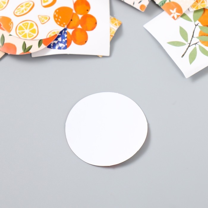 Наклейка для творчества "Цитрусовый микс" набор 46 шт 4,4х4,4х1,1 см