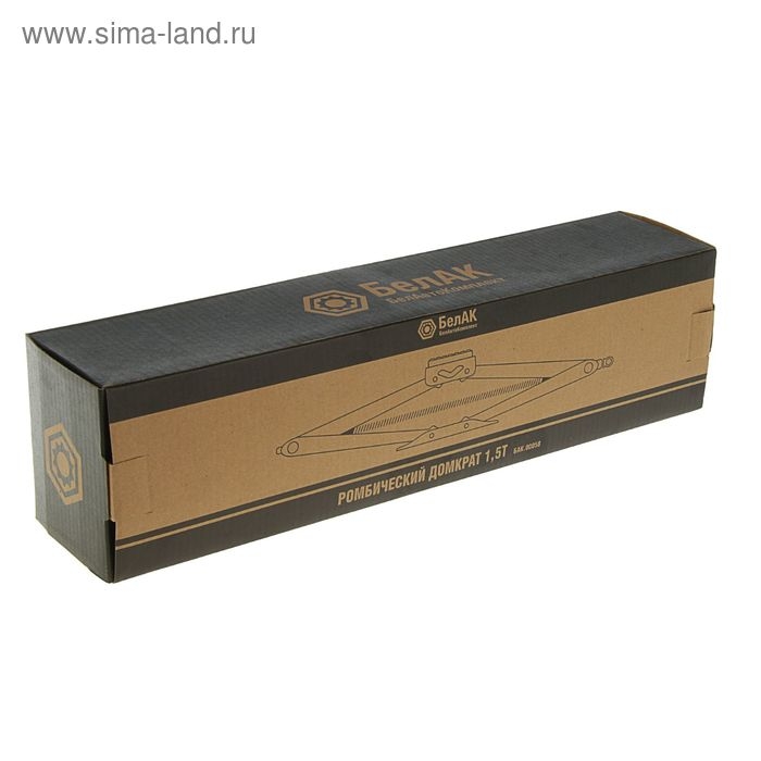 Домкрат ромбический  Домкрат ромбический "БелАК" БAK.00058, 1.5 т, высота подъема 100-345 мм