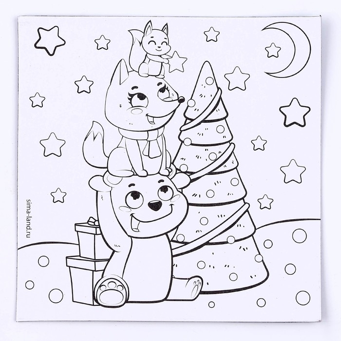 Ёлочные шары под раскраску на новый год «Загадай желание», 6 шт, d = 5,5 см, новогодний набор для творчества