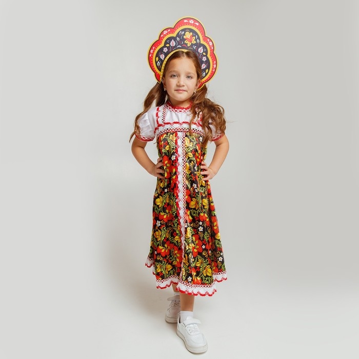 Карнавальный кокошник «Русская красавица» из фетра, с нанесением Карнавальный кокошник «Русская красавица» из фетра, с нанесением