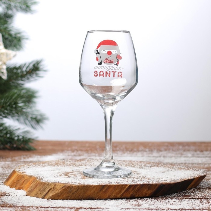 Бокал для вина «ДепреСАНТА», 350 мл., деколь Бокал для вина «ДепреСАНТА», 350 мл., деколь