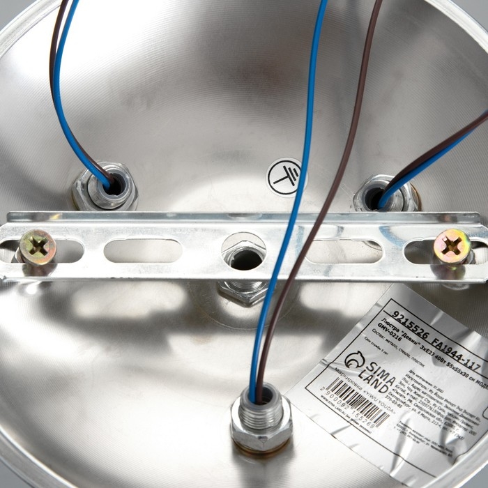 Люстра Люстра "Девин" 3хЕ27 40Вт черно-хромовый 55х55х30 см BayerLux