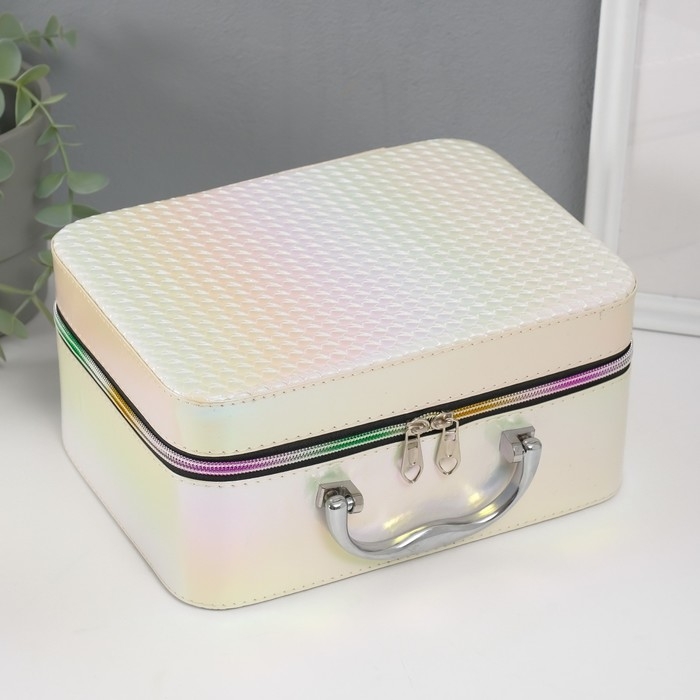 Шкатулка кожзам с зеркалом Шкатулка кожзам с зеркалом "Плетение" бежевая н-р 3 шт 19,4х12,5х8 22х16х9 11,5х24,5х18,5 см