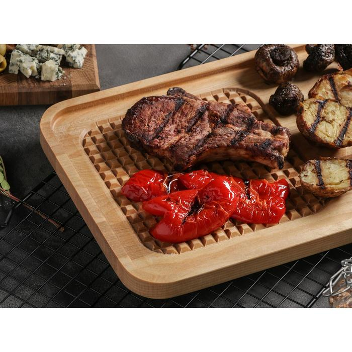 Доска сервировочная Доляна, 35×23×1,8 см, пропитка маслом, берёза Доска сервировочная Доляна, 35×23×1,8 см, пропитка маслом, берёза