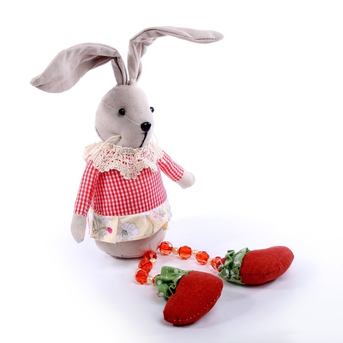 Мягкая игрушка «Зайка», в клетку, 15 см Мягкая игрушка «Зайка», в клетку, 15 см