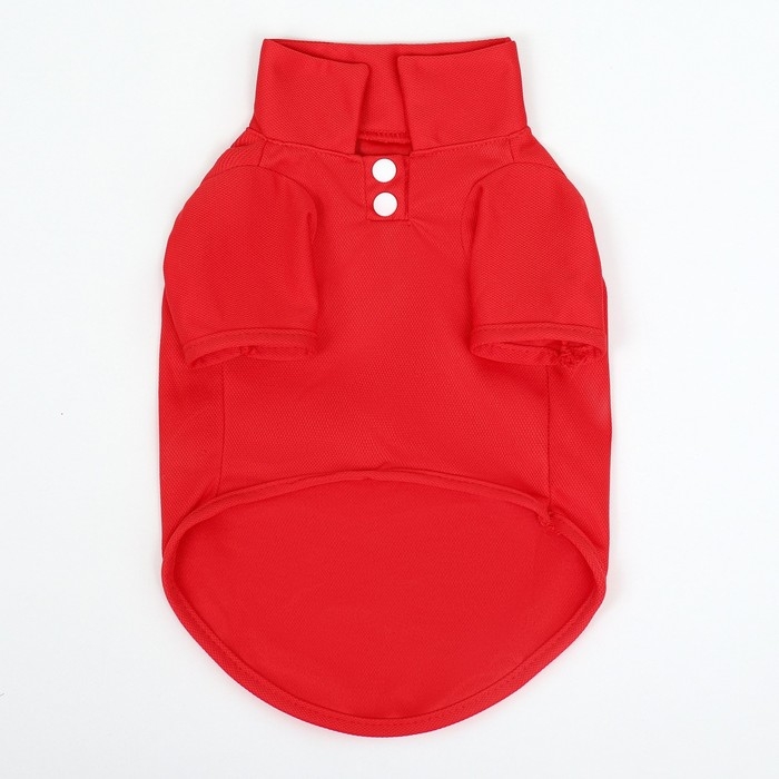 Футболка-поло для животных, L (ДС 35, ОГ 45, ОШ 30 см), красная Футболка-поло для животных, L (ДС 35, ОГ 45, ОШ 30 см), красная