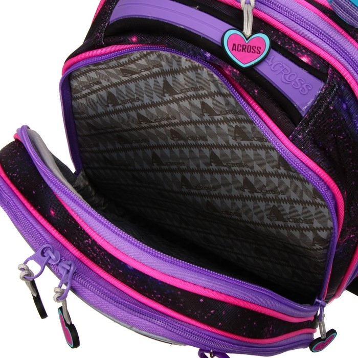Рюкзак каркасный 36 х 29 х 17 см, Across 192, наполнение: мешок, фиолетовый ACR22-192-8 Рюкзак каркасный 36 х 29 х 17 см, Across 192, наполнение: мешок, фиолетовый ACR22-192-8