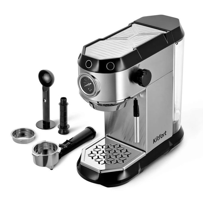 Кофеварка Kitfort КТ-7194, капельная, 1450 Вт, 1 л, чёрно-серебристая Кофеварка Kitfort КТ-7194, капельная, 1450 Вт, 1 л, чёрно-серебристая