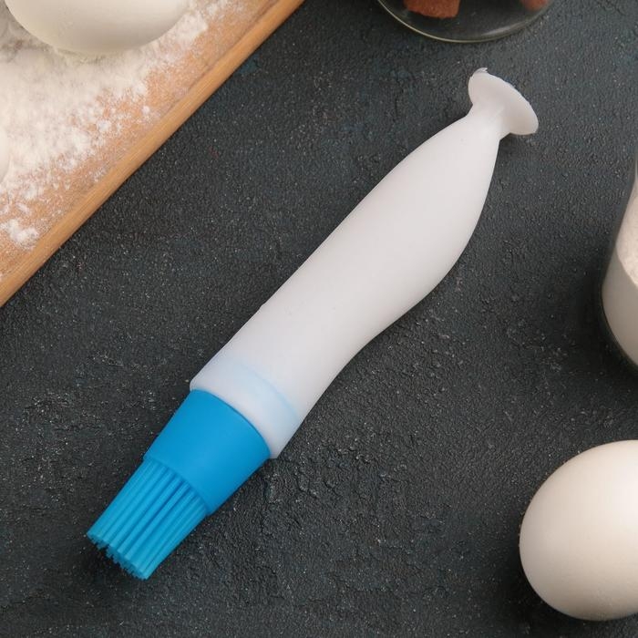 Кисть с резервуаром для масла и присоской Доляна «Фобос», силикон, 17 см, цвет МИКС Кисть с резервуаром для масла и присоской Доляна «Фобос», силикон, 17 см, цвет МИКС