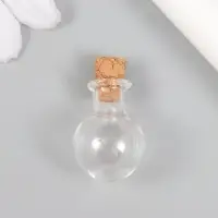 Декор для творчества стекло «Бутыль с пробкой» 1.9×1.9×2.4 см