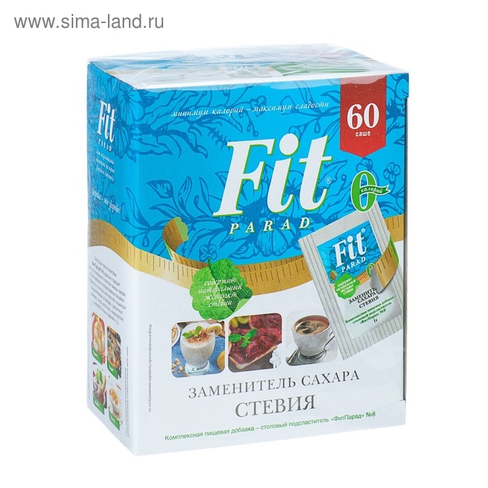 Заменитель сахара Fitparad №8, заменитель сахара (стевия), 60 г Заменитель сахара Fitparad №8, заменитель сахара (стевия), 60 г
