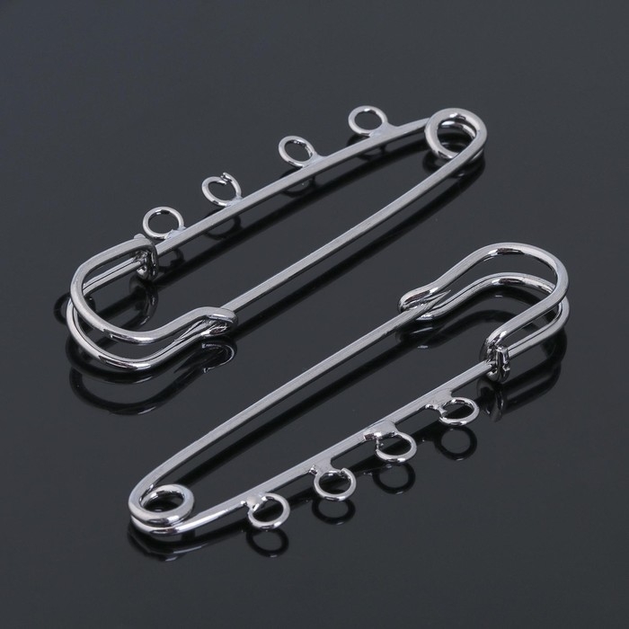 Булавка для подвесок PO-065 №03, (набор 2 шт) 70×20×7мм, цвет серебра Булавка для подвесок PO-065 №03, (набор 2 шт) 70×20×7мм, цвет серебра