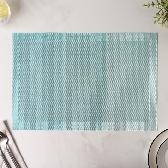Салфетка сервировочная на стол «Тритон», 45×30 см, цвет бирюзовый