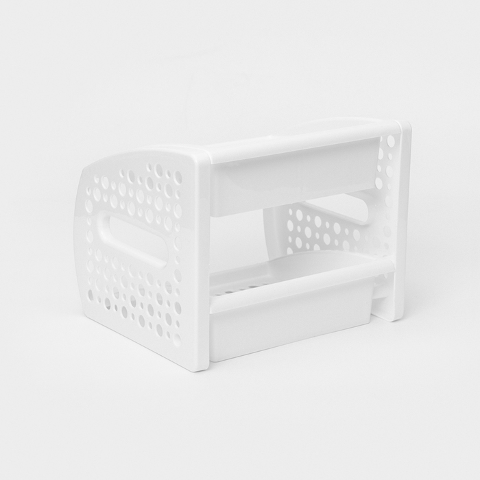 Этажерка настольная 2-х секционная, цвет белый Этажерка настольная 2-х секционная, цвет белый