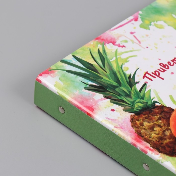 Фотоальбом 25 листов (наклейки+кольца)  Фотоальбом 25 листов (наклейки+кольца) "Фрукты. Привет, лето!" 19х27х3 см