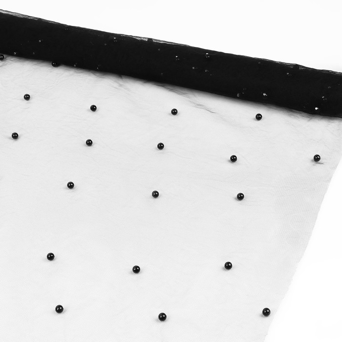 Сетка с бусинами, 150 см, 1 ± 0,2 м, цвет чёрный Сетка с бусинами, 150 см, 1 ± 0,2 м, цвет чёрный