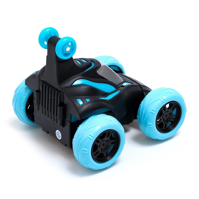 Машина-перевёртыш радиоуправляемая «Трюкач», свет, работает от аккумулятора, цвет синий Машина-перевёртыш радиоуправляемая «Трюкач», свет, работает от аккумулятора, цвет синий