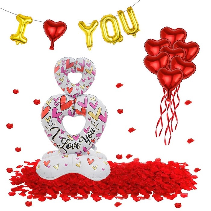 Шар фольгированный 55 Шар фольгированный 55"«Большое нежное сердце на подставке», под воздух