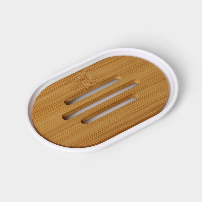 Набор аксессуаров для ванной комнаты SAVANNA «Вуди», 6 предметов (мыльница, дозатор, 2 стакана, ёршик, ведро), цвет белый Набор аксессуаров для ванной комнаты SAVANNA «Вуди», 6 предметов (мыльница, дозатор, 2 стакана, ёршик, ведро), цвет белый