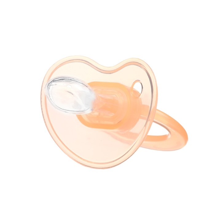 Соска-пустышка ортодонтическая, силикон, +6 мес., с колпачком, цвет персик Соска-пустышка ортодонтическая, силикон, +6 мес., с колпачком, цвет персик