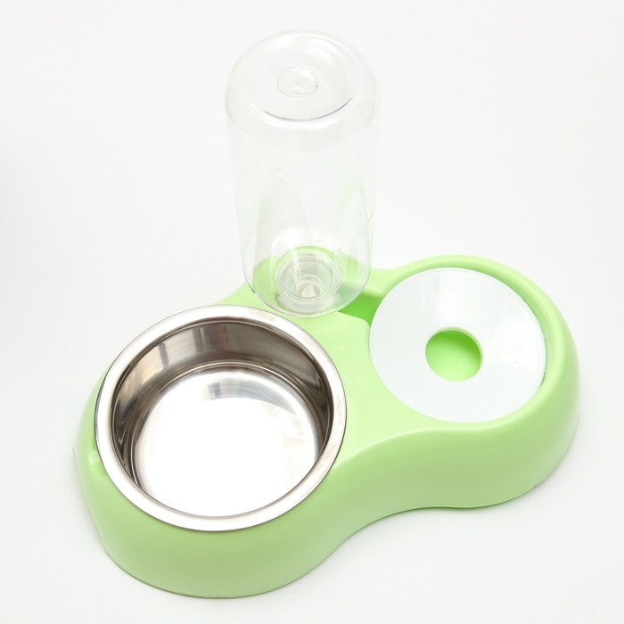 Комплекс автопоилка и автокормушка, 29 х 18,5 х 6 см, зелёный Комплекс автопоилка и автокормушка, 29 х 18,5 х 6 см, зелёный