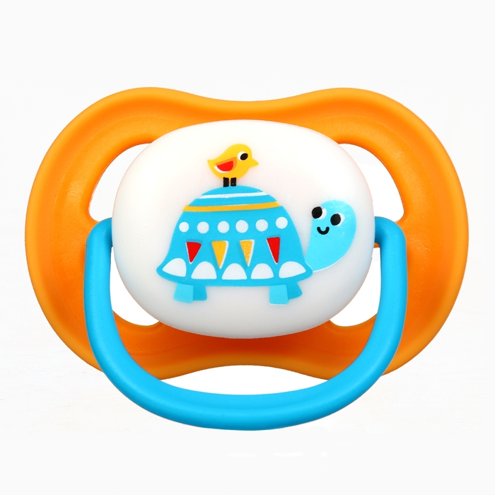 Соска - пустышка анатомическая «Черепаха», +6 мес., цвет желтый Соска - пустышка анатомическая «Черепаха», +6 мес., цвет желтый