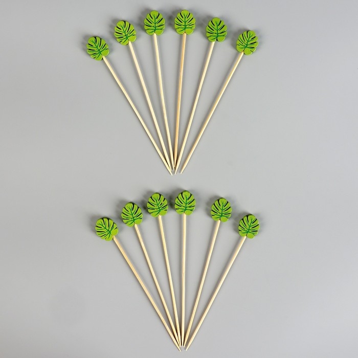 Шпажки «Листья», в наборе 12 штук Шпажки «Листья», в наборе 12 штук