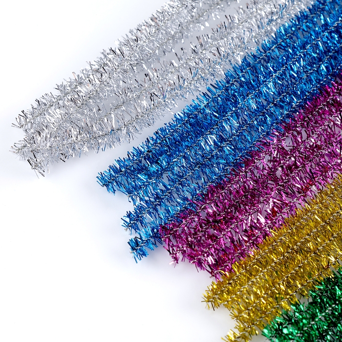 Проволока с ворсом для поделок и декорирования, набор 30 шт., цвета МИКС с блеском Проволока с ворсом для поделок и декорирования, набор 30 шт., цвета МИКС с блеском