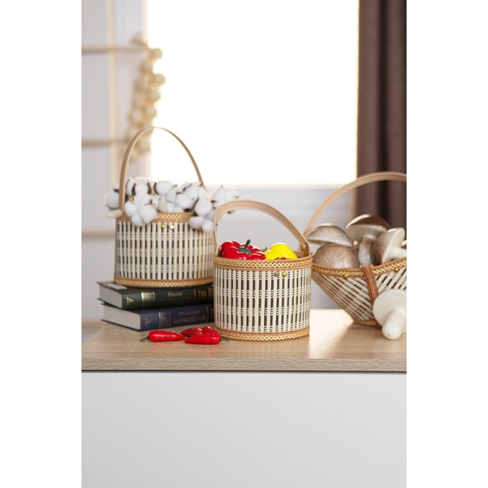 Корзина для хранения Доляна Nature, 18×18×12, бамбук Корзина для хранения Доляна Nature, 18×18×12, бамбук