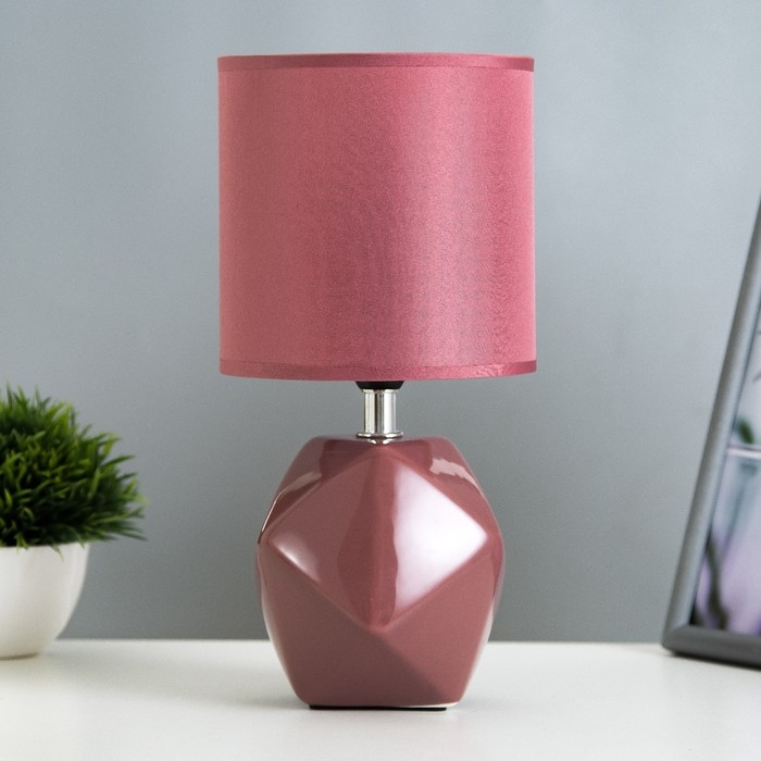 Настольная лампа Настольная лампа "Салнес" Е14 40Вт бордовый 13х13х25 см RISALUX