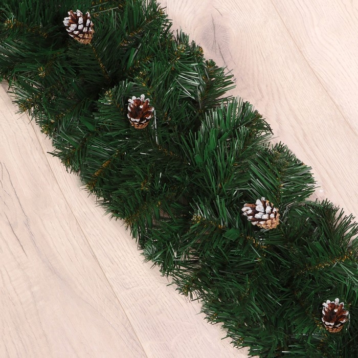 Гирлянда хвойная  Гирлянда хвойная "Каминная" шишки серебро d-30 см длина -160 см