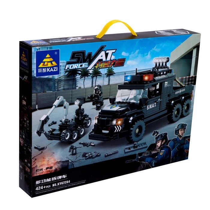 Конструктор спецназ «Трехосный пикап», 424 детали Конструктор спецназ «Трехосный пикап», 424 детали
