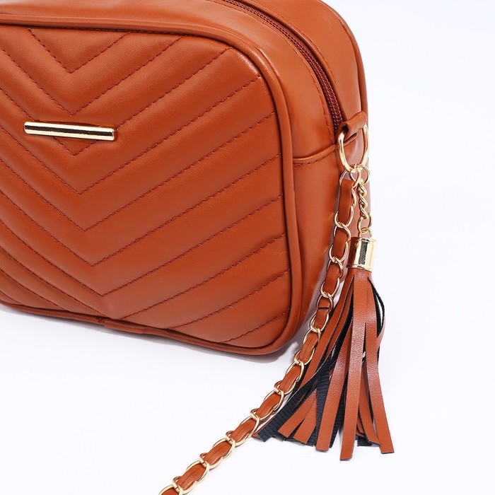 Сумка кросс-боди на молнии, цвет рыжий Сумка кросс-боди на молнии, цвет рыжий
