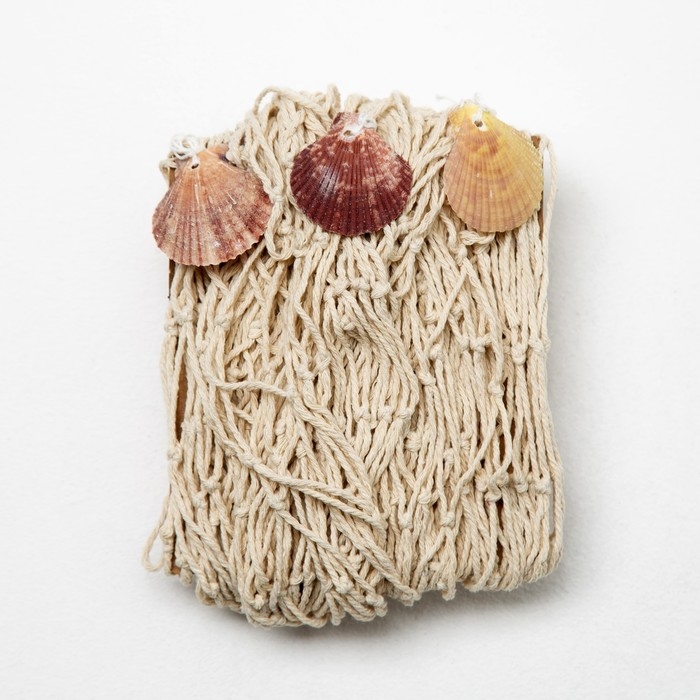 Сетка 100*200см, белая с ракушками Сетка 100*200см, белая с ракушками