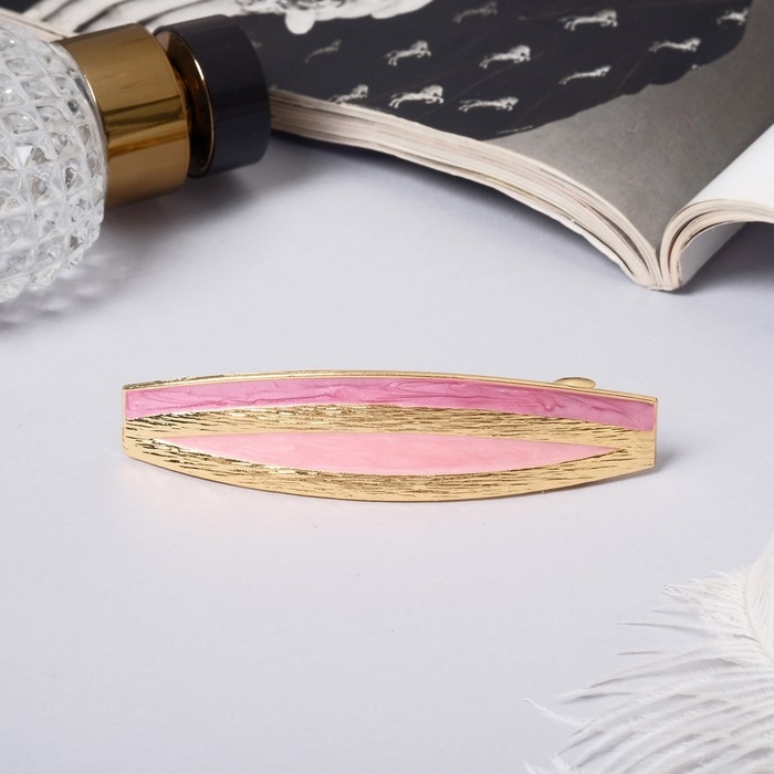 Заколка-автомат для волос Заколка-автомат для волос "Камилла" 8 см, розово-золотой