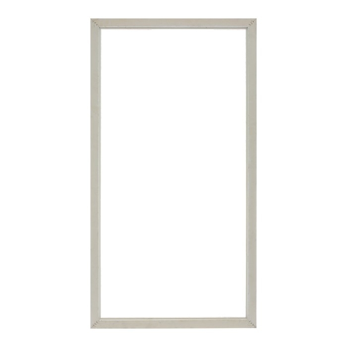 Рама для картин (зеркал) 60 х 120 х 4 см, дерево  Рама для картин (зеркал) 60 х 120 х 4 см, дерево "Версаль", бело-серебристая