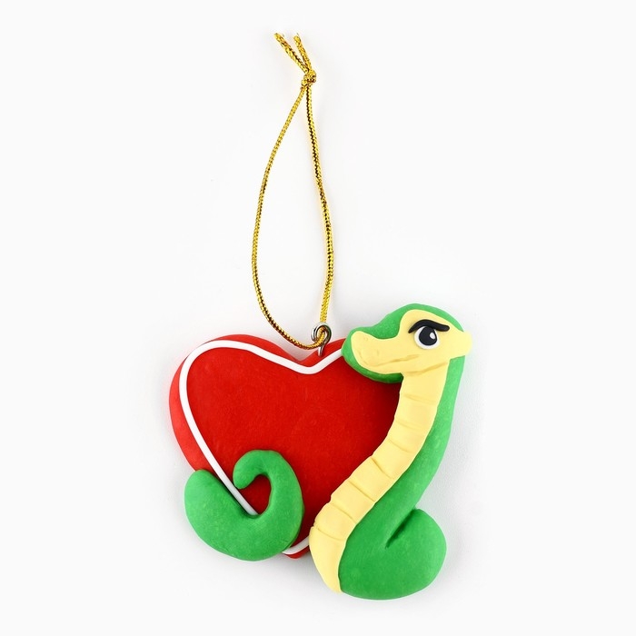 Ёлочная игрушка новогодняя «Змейка», на Новый год, 6,5 х 5,9 см Ёлочная игрушка новогодняя «Змейка», на Новый год, 6,5 х 5,9 см