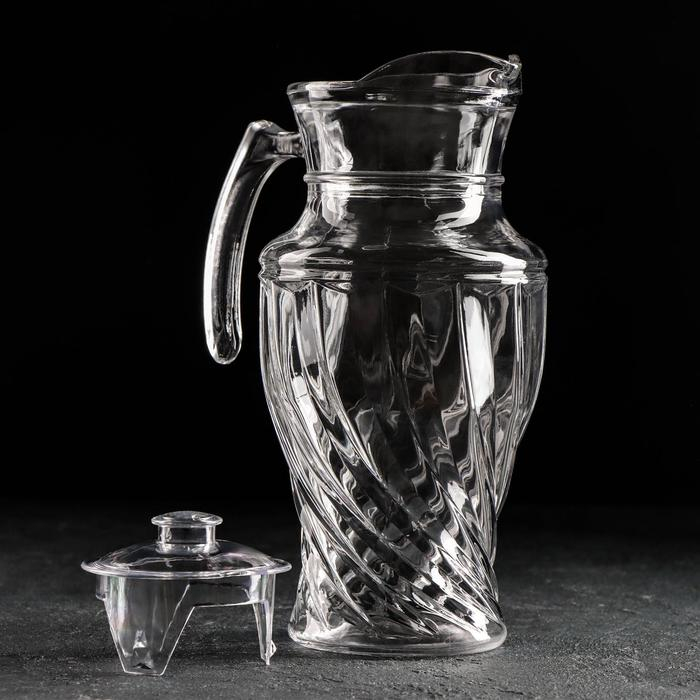 Кувшин для воды стеклянный «Вихрь», 1,6 л, 12×25,5 см Кувшин для воды стеклянный «Вихрь», 1,6 л, 12×25,5 см