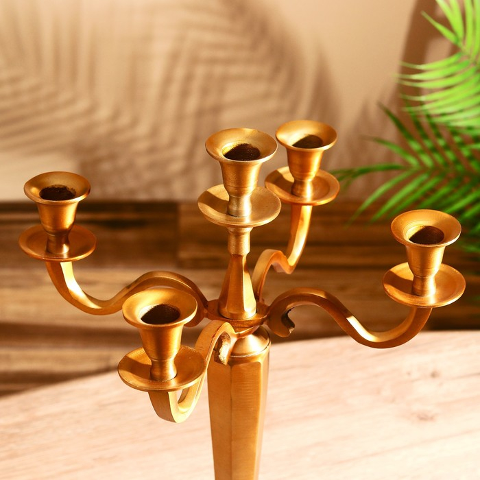 Подсвечник алюминий Подсвечник алюминий "Пламя" на 5 свечей 30х30х42,5 см