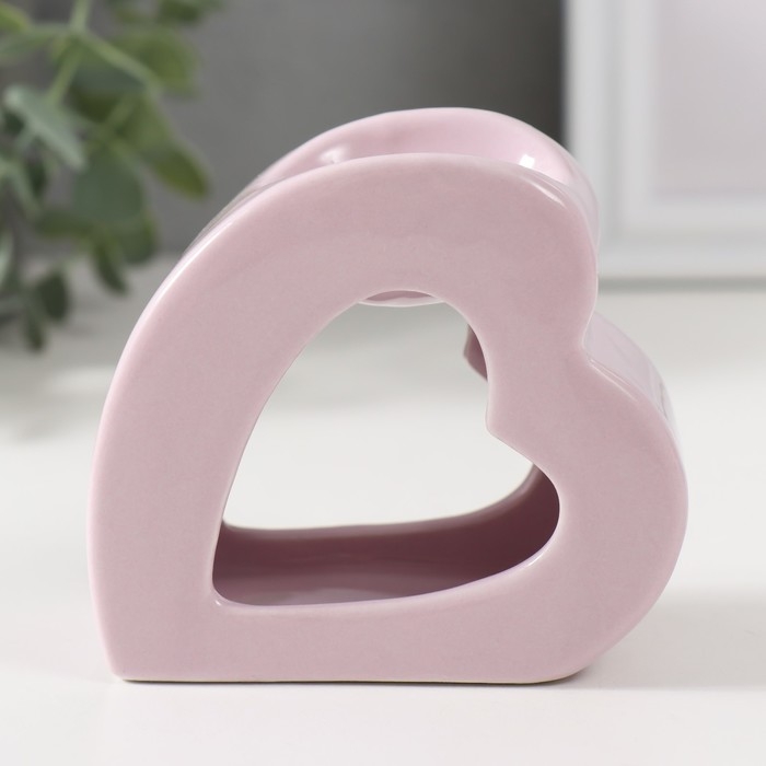 Аромалампа керамика Аромалампа керамика "Сердце" сиреневая 9х4,8х8 см