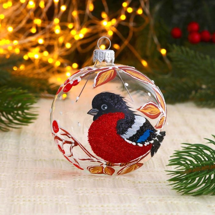 Ёлочный шар d-8 см Ёлочный шар d-8 см "Снегирь"