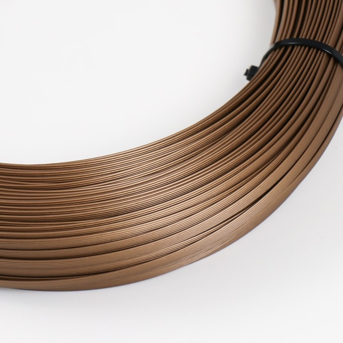 Ротанг искусственный 6 мм 100 м волна (бронза металлик) Ротанг искусственный 6 мм 100 м волна (бронза металлик)